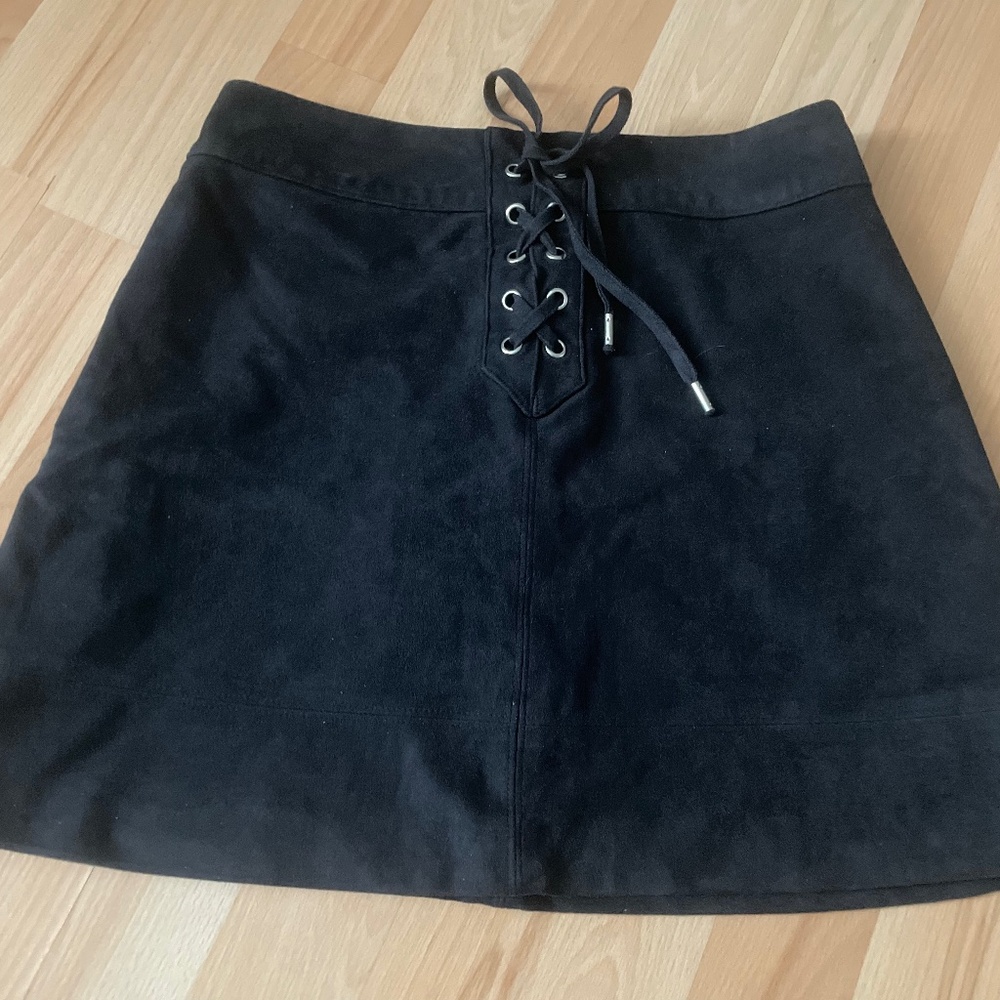 Black mini skirt